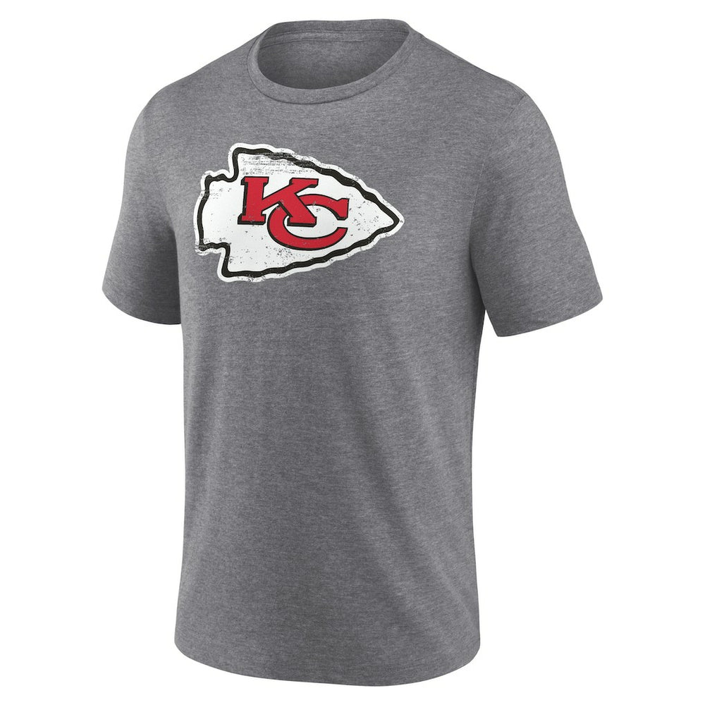 Kansas City Chiefs Heritage Custom Name & Number Tri-Blend T-Shirt - Gray sale