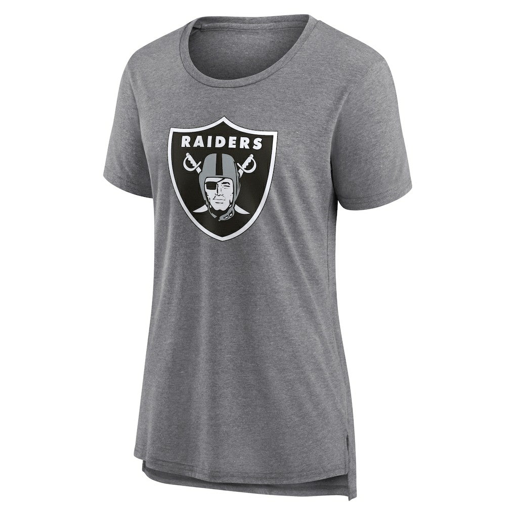 Las Vegas Raiders Women's Heritage Custom Name & Number Tri-Blend T-Shirt - Gray online