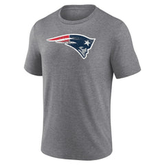 New England Patriots Heritage Custom Name & Number Tri-Blend T-Shirt - Gray cheap