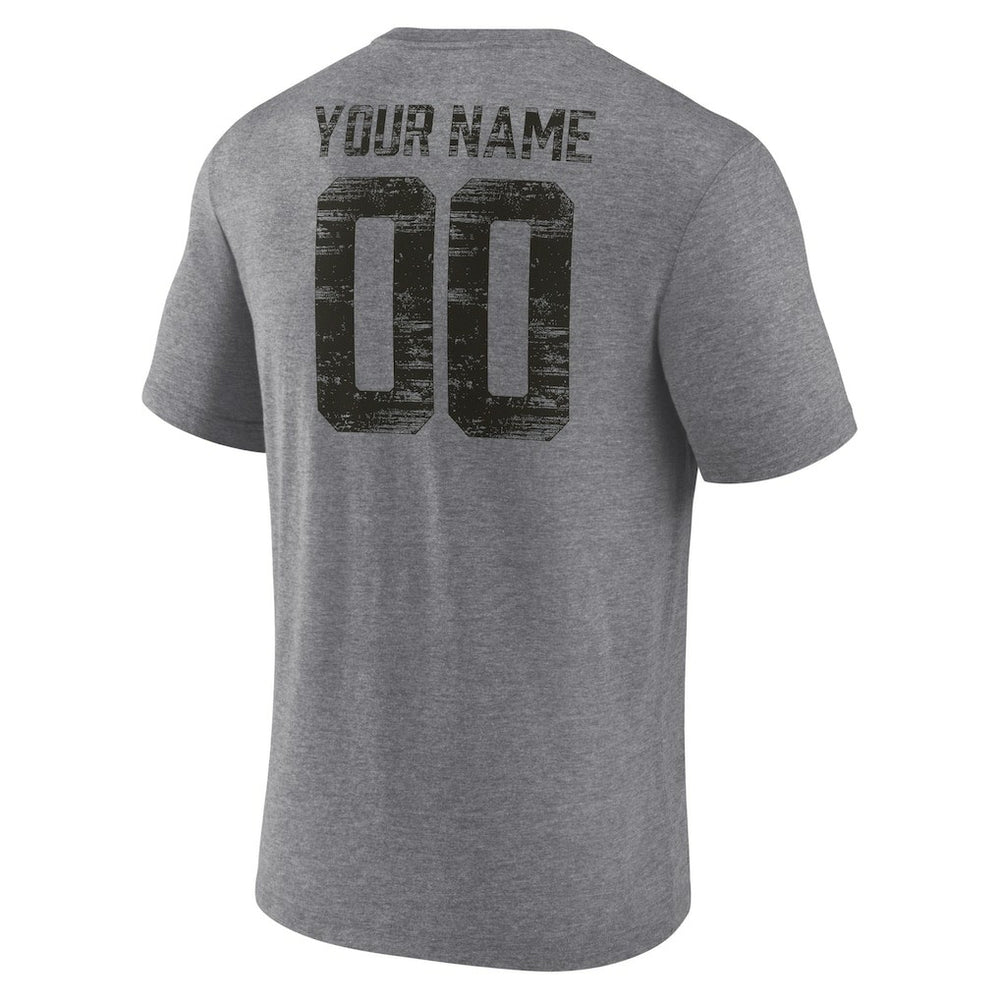 New Orleans Saints Heritage Custom Name & Number Tri-Blend T-Shirt - Gray cheap