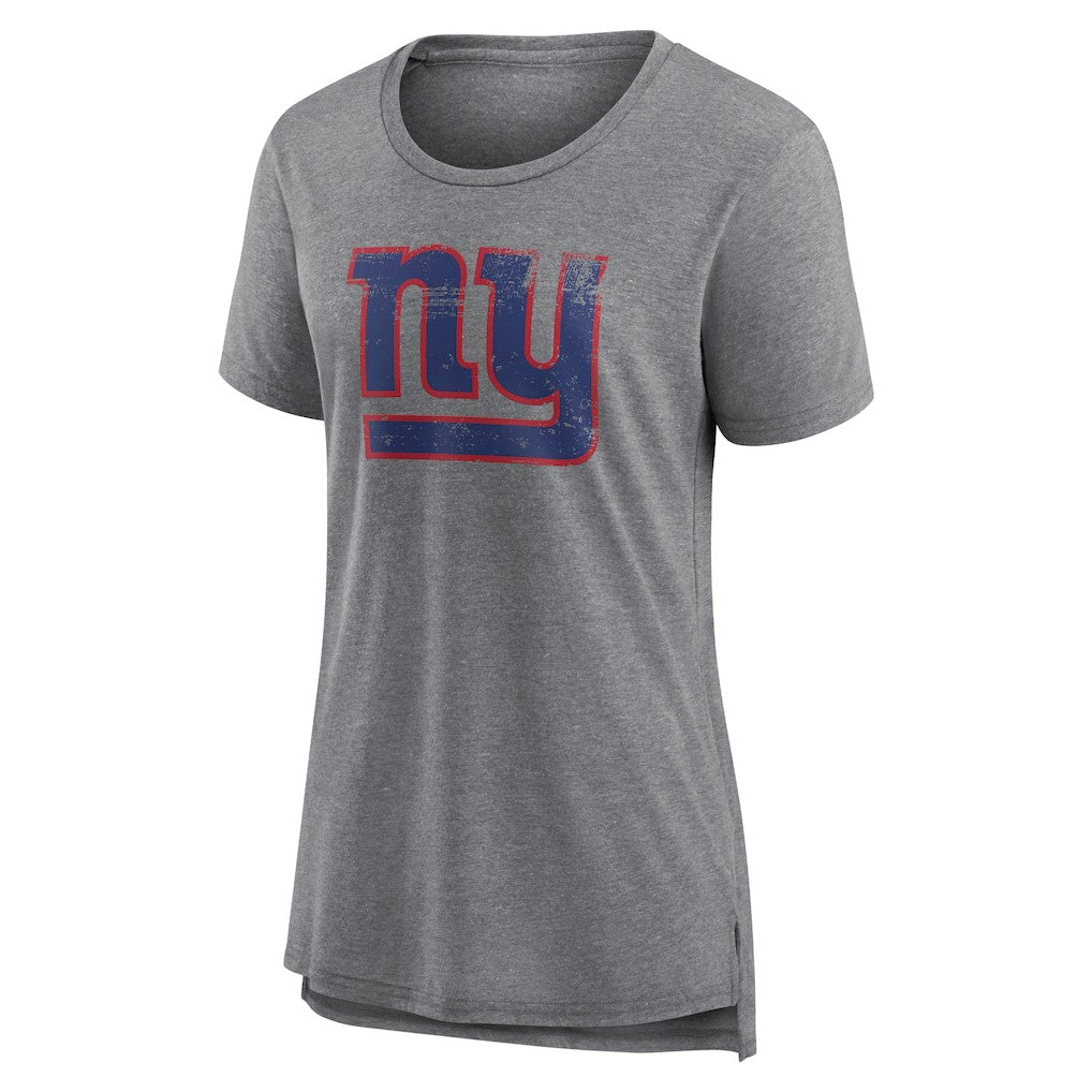 New York Giants Women's Heritage Custom Name & Number Tri-Blend T-Shirt - Gray outlet