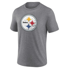 Pittsburgh Steelers Heritage Custom Name & Number Tri-Blend T-Shirt - Gray cheap