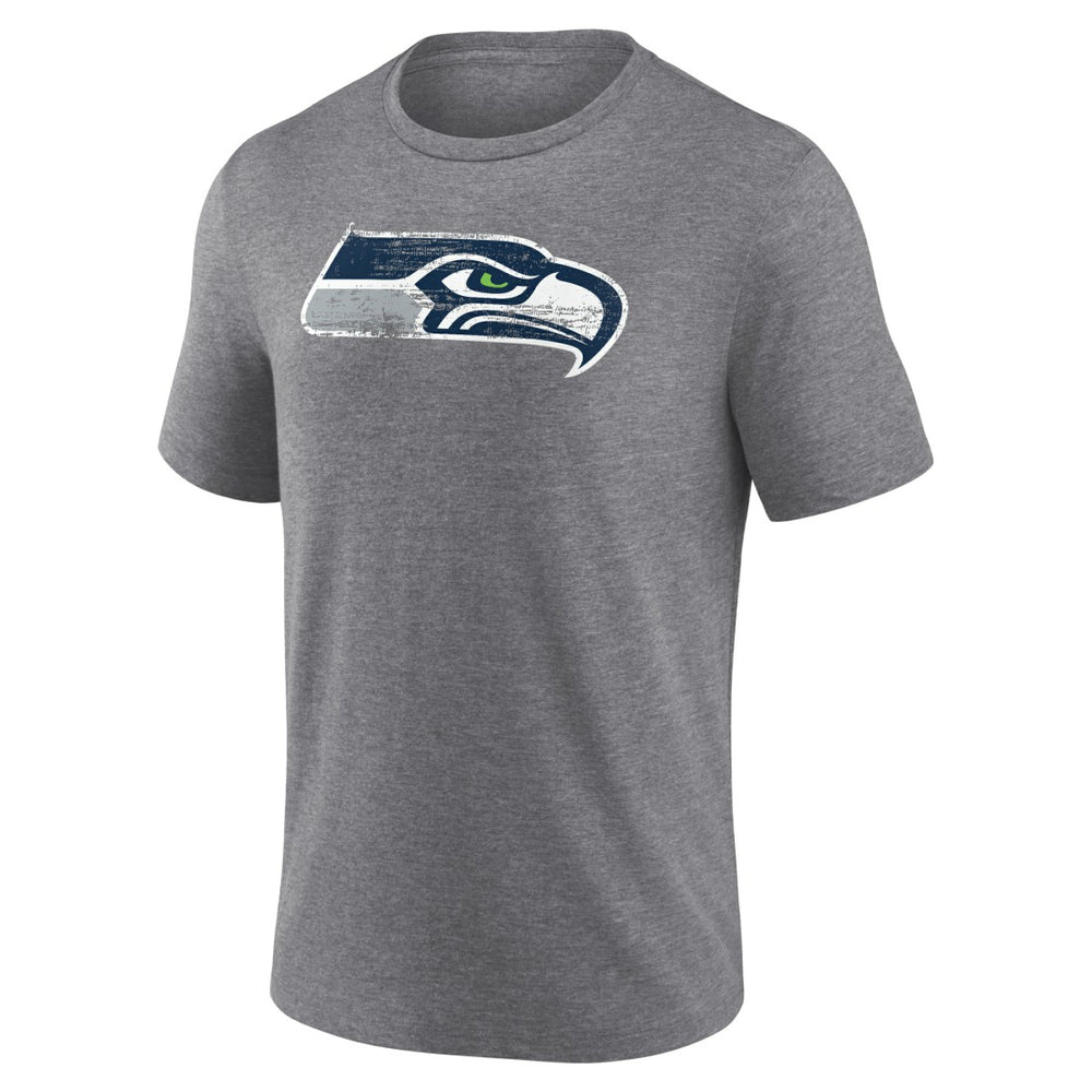 Seattle Seahawks Heritage Custom Name & Number Tri-Blend T-Shirt - Gray for sale