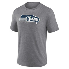 Seattle Seahawks Heritage Custom Name & Number Tri-Blend T-Shirt - Gray for sale