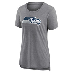 Seattle Seahawks Women's Heritage Custom Name & Number Tri-Blend T-Shirt - Gray discount