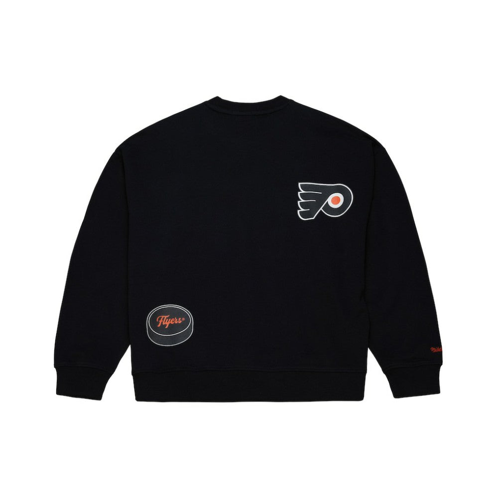 Philadelphia Flyers Mitchell & Ness Women's Vintage Crewneck Sweatshirt - Black Sweatshirts