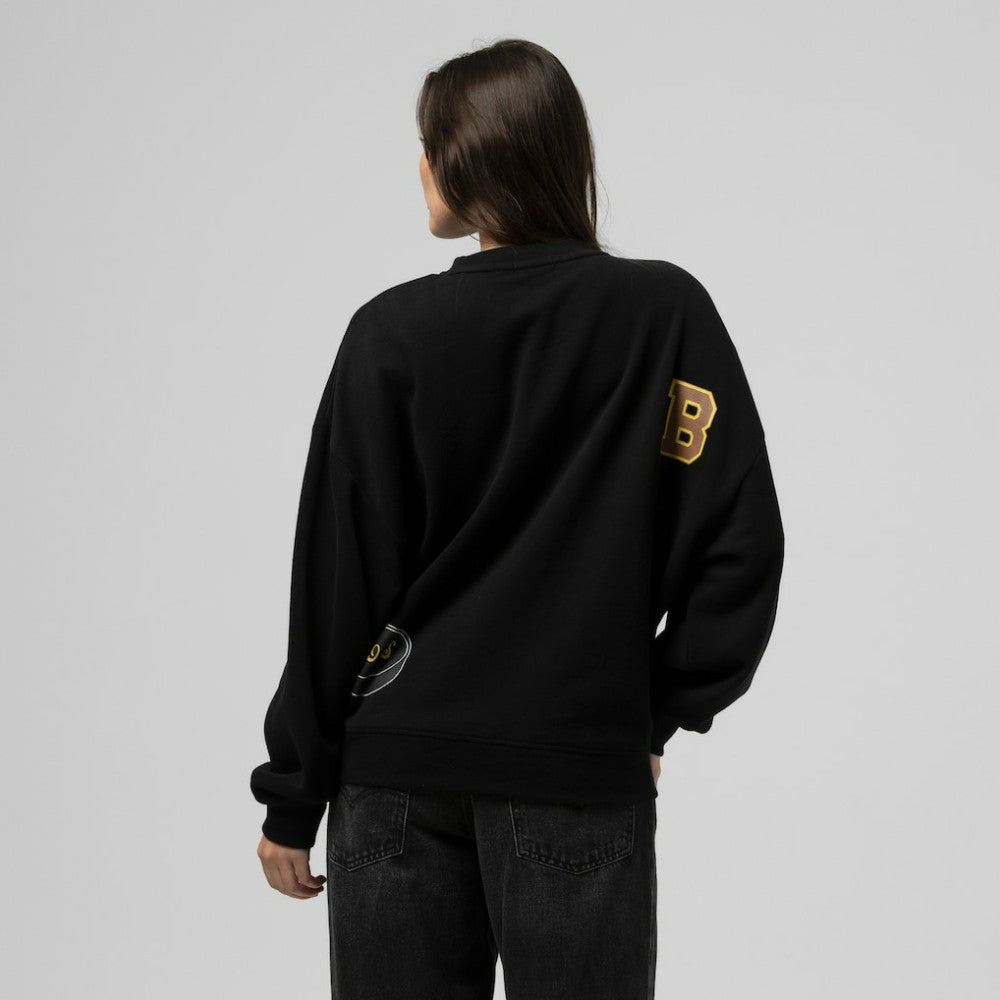 Boston Bruins Mitchell & Ness Women's Vintage Crewneck Sweatshirt - Black Sweatshirts