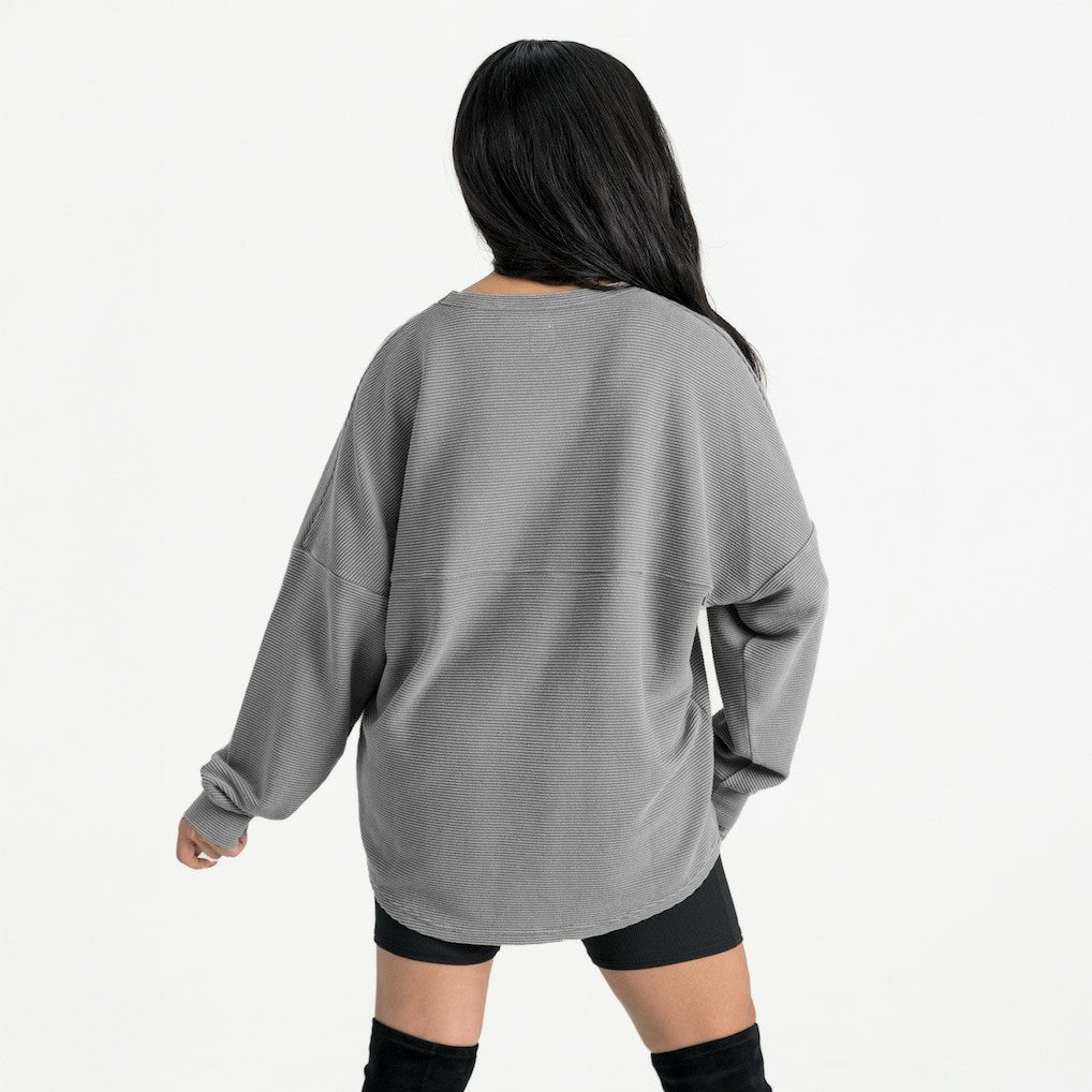 Seattle Seahawks Gameday Couture Women's Oversized Pure Motion Corded Sweatshirt - Gray for sale