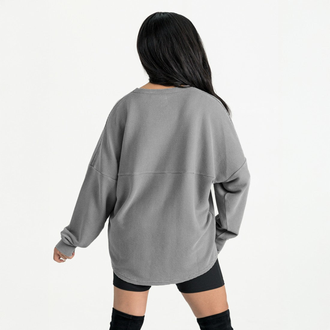 Green Bay Packers Gameday Couture Women's Oversized Pure Motion Corded Sweatshirt - Gray for sale