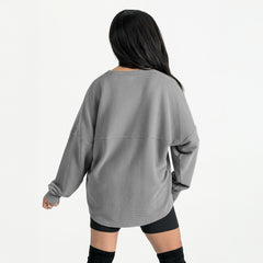 Green Bay Packers Gameday Couture Women's Oversized Pure Motion Corded Sweatshirt - Gray for sale