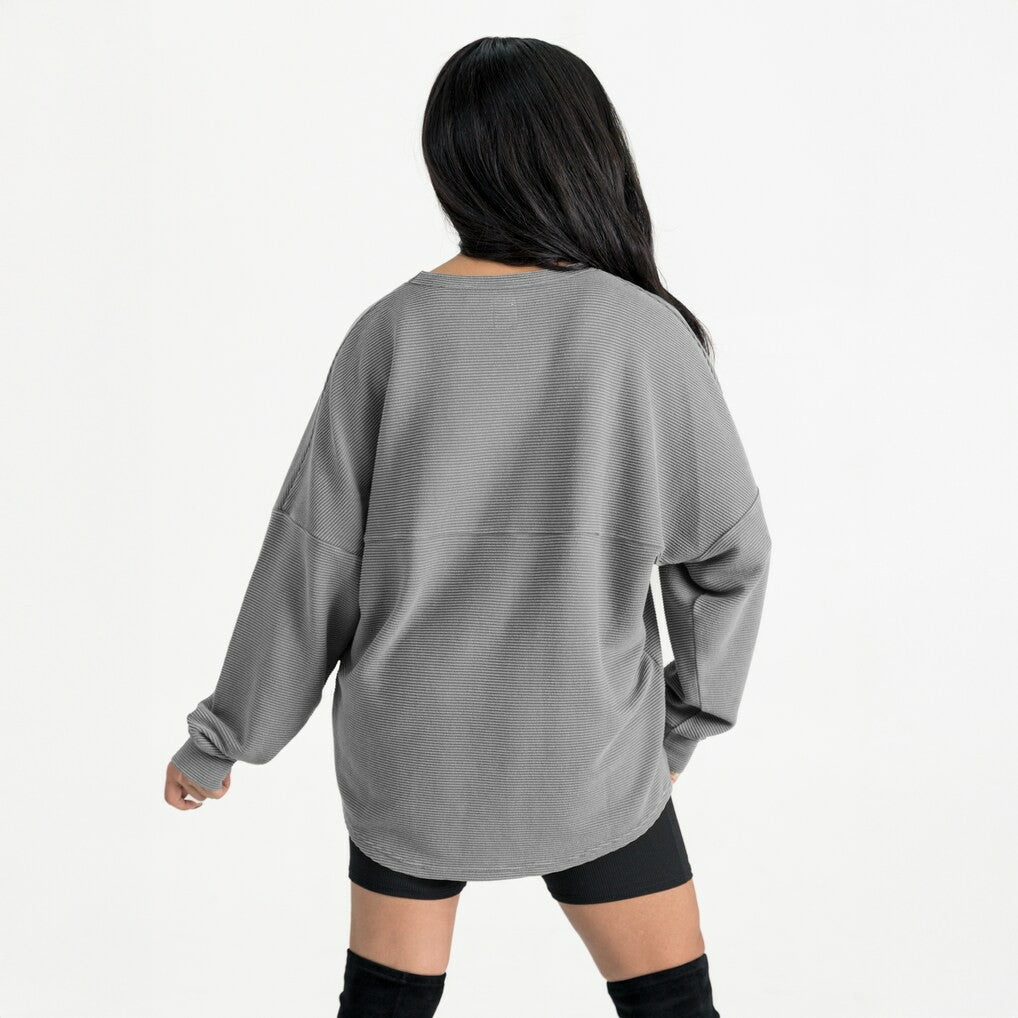 Jacksonville Jaguars Gameday Couture Women's Oversized Sweet Victory Corded Sweatshirt - Gray outlet