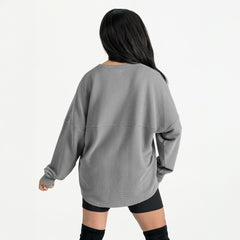 Tampa Bay Buccaneers Gameday Couture Women's Oversized Sweet Victory Corded Sweatshirt - Gray cheap