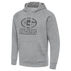 Green Bay Packers Antigua Victory Hoodie - Heather Gray on sale