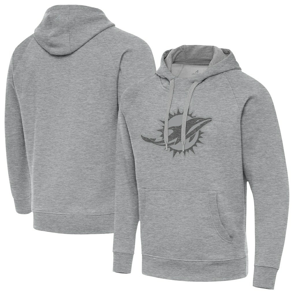 Miami Dolphins Antigua Victory Hoodie - Heather Gray sale