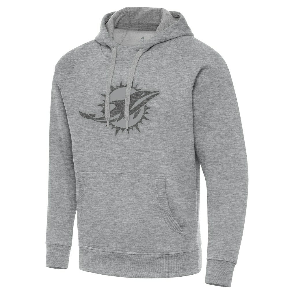 Miami Dolphins Antigua Victory Hoodie - Heather Gray sale