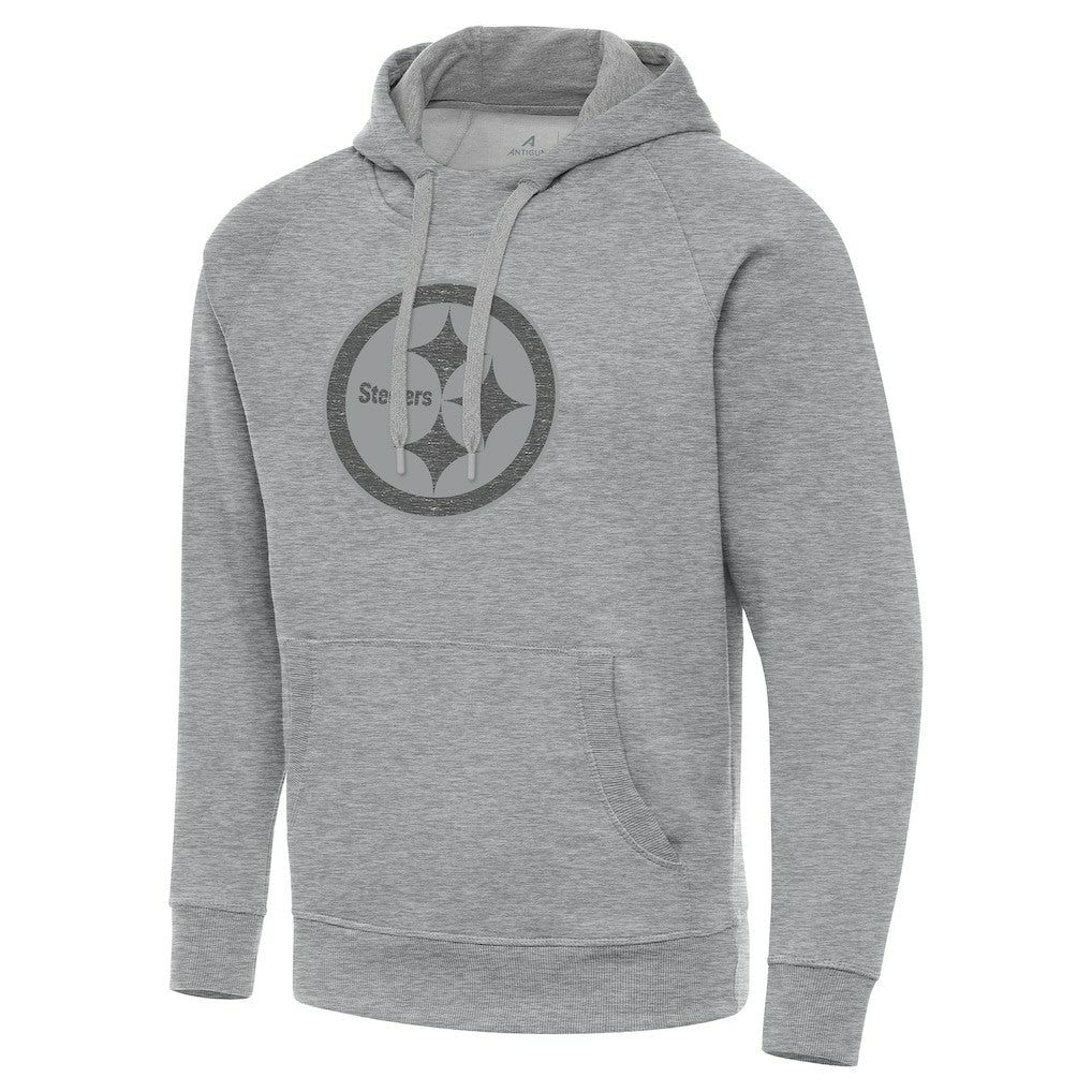 Pittsburgh Steelers Antigua Victory Hoodie - Heather Gray for sale