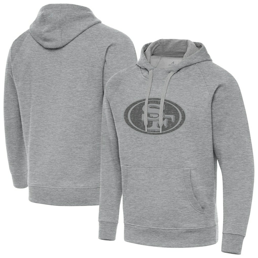 San Francisco 49ers Antigua Victory Hoodie - Heather Gray for sale
