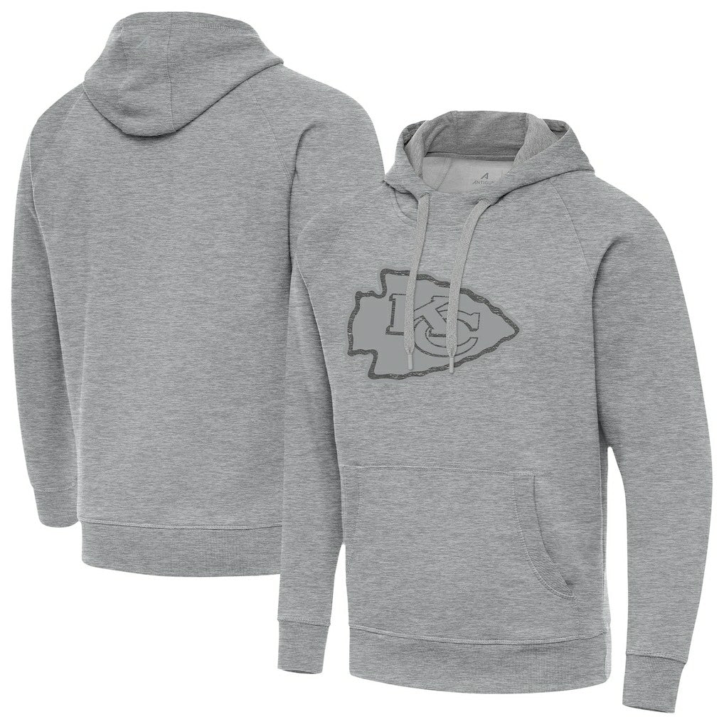 Kansas City Chiefs Antigua Victory Hoodie - Heather Gray discount