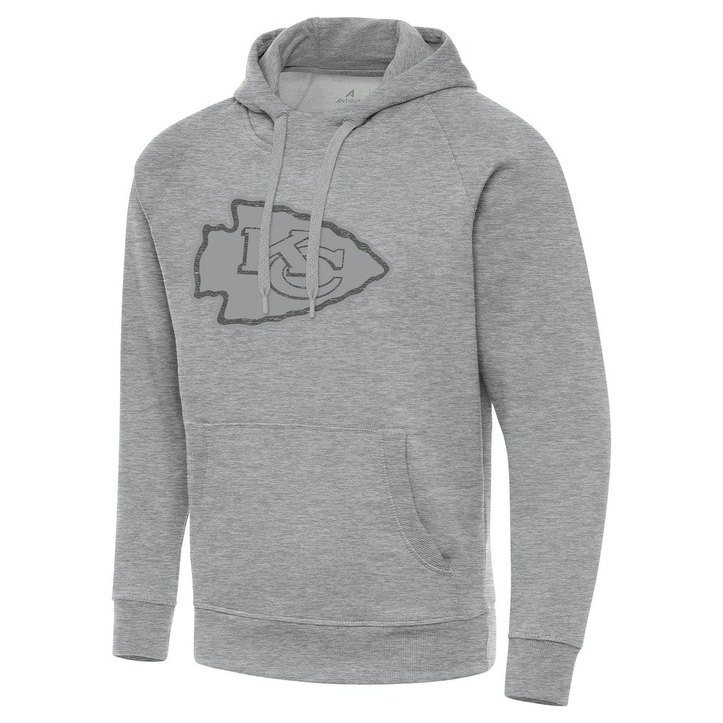 Kansas City Chiefs Antigua Victory Hoodie - Heather Gray discount