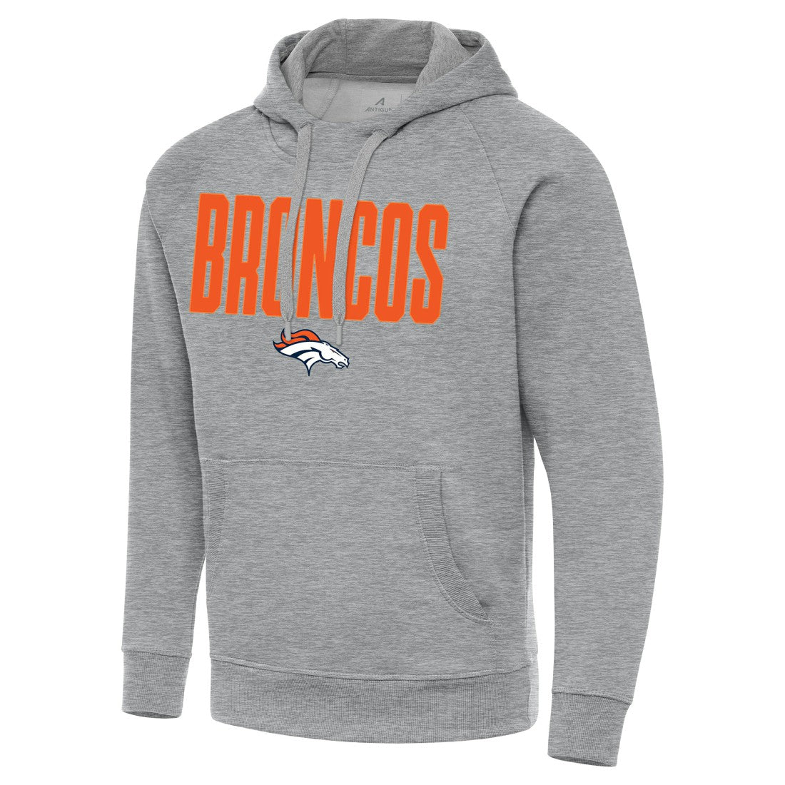 Denver Broncos Antigua Victory Hoodie - Heather Gray discount