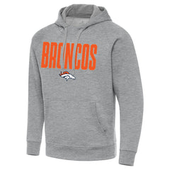 Denver Broncos Antigua Victory Hoodie - Heather Gray discount