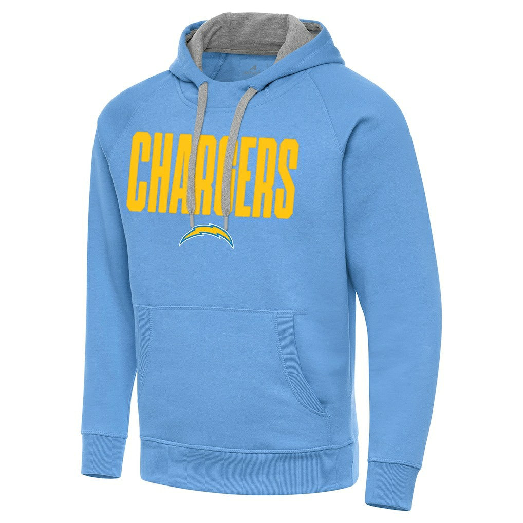 Los Angeles Chargers Antigua Victory Hoodie - Powder Blue cheap