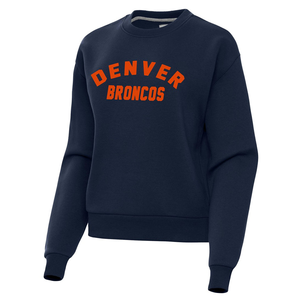 Denver Broncos Antigua Women's Victory Sweatshirt - Navy on sale
