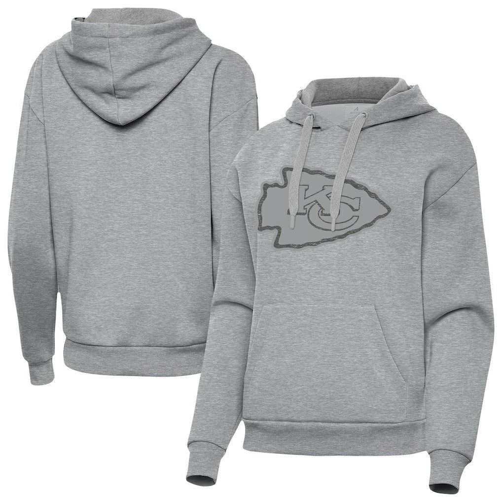 Kansas City Chiefs Antigua Women's Victory Hoodie - Heather Gray on sale