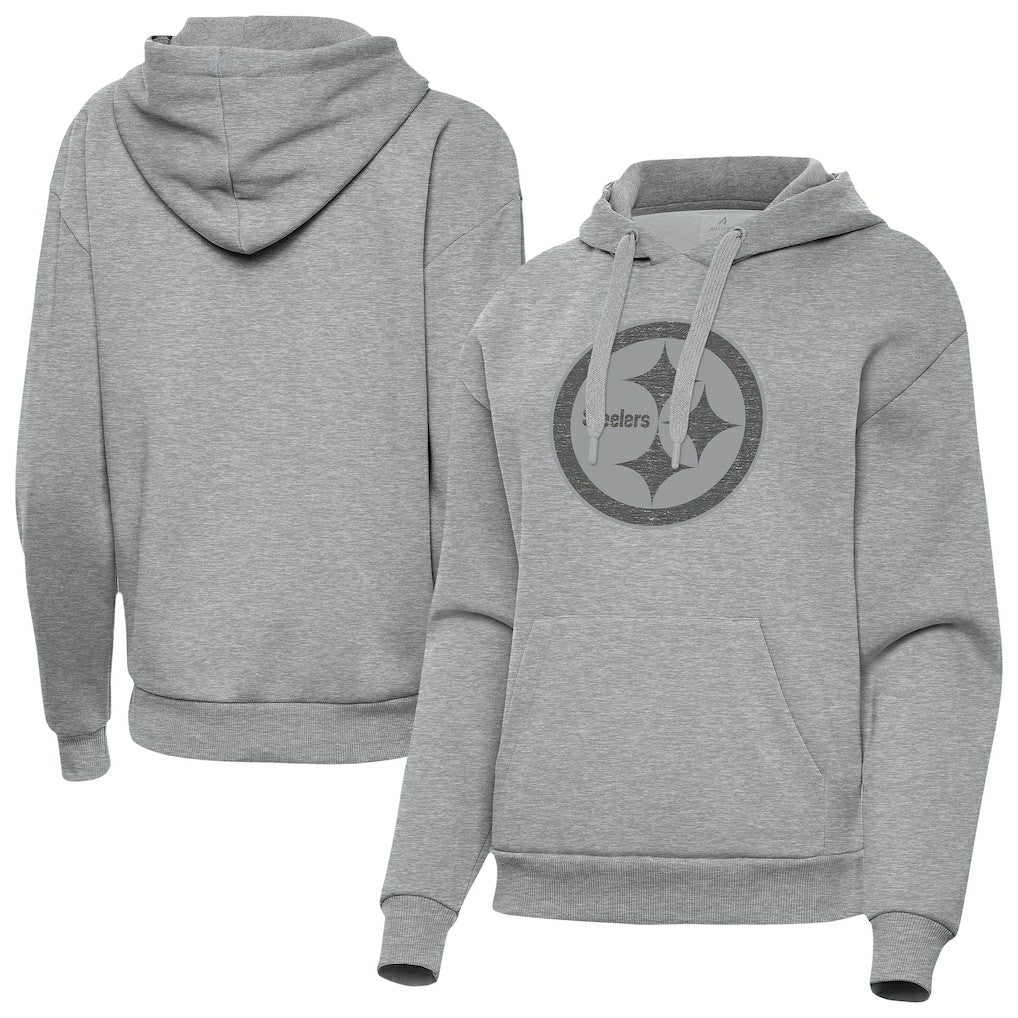 Pittsburgh Steelers Antigua Women's Victory Hoodie - Heather Gray cheap