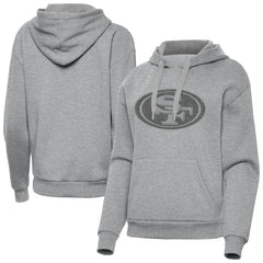 San Francisco 49ers Antigua Women's Victory Hoodie - Heather Gray for sale