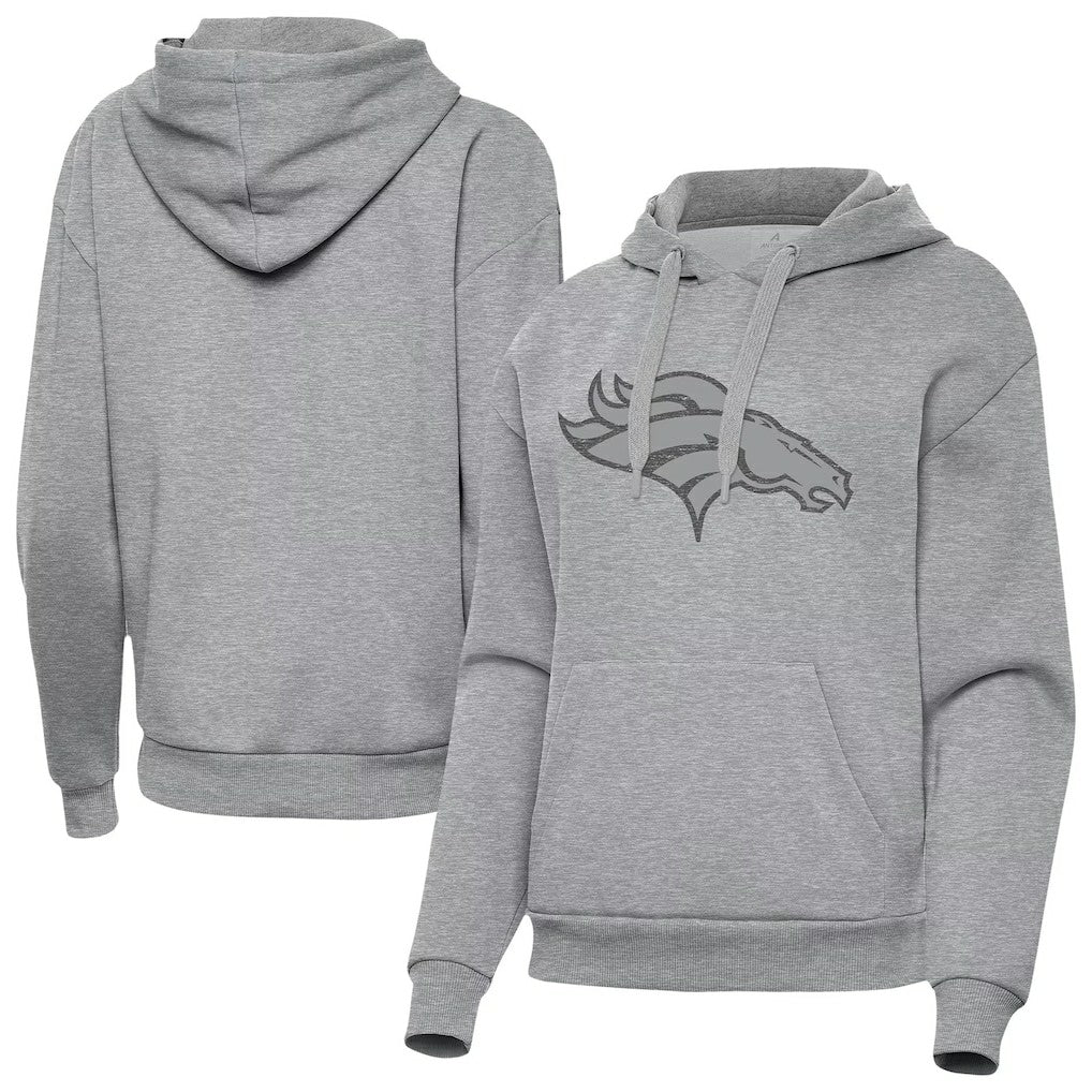 Denver Broncos Antigua Women's Victory Hoodie - Heather Gray cheap