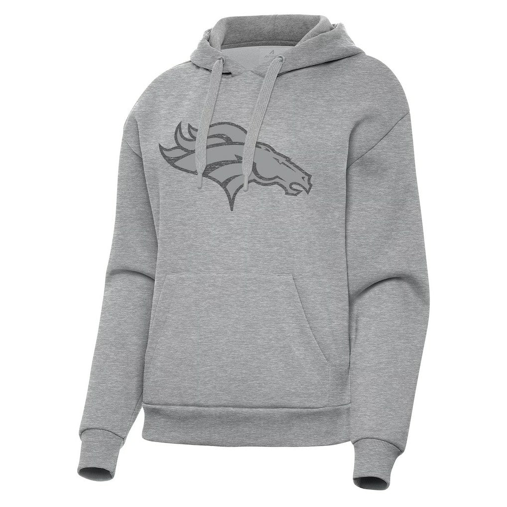 Denver Broncos Antigua Women's Victory Hoodie - Heather Gray cheap