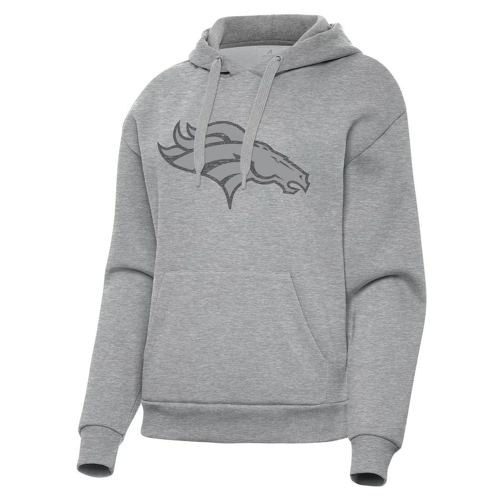 Denver Broncos Antigua Women's Victory Hoodie - Heather Gray cheap