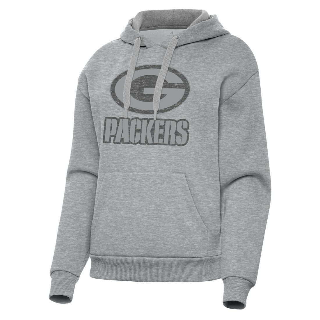 Green Bay Packers Antigua Women's Victory Hoodie - Heather Gray for sale
