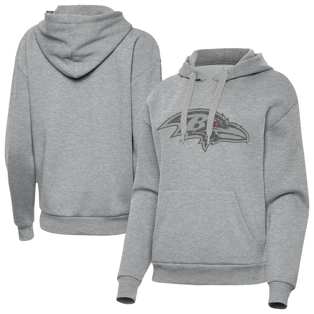 Baltimore Ravens Antigua Women's Victory Hoodie - Heather Gray cheap