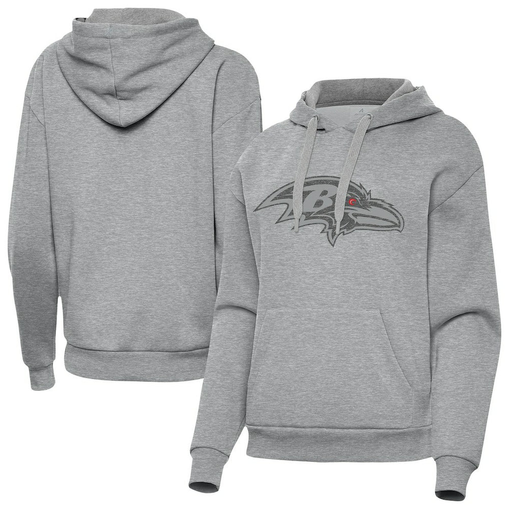 Baltimore Ravens Antigua Women's Victory Hoodie - Heather Gray cheap