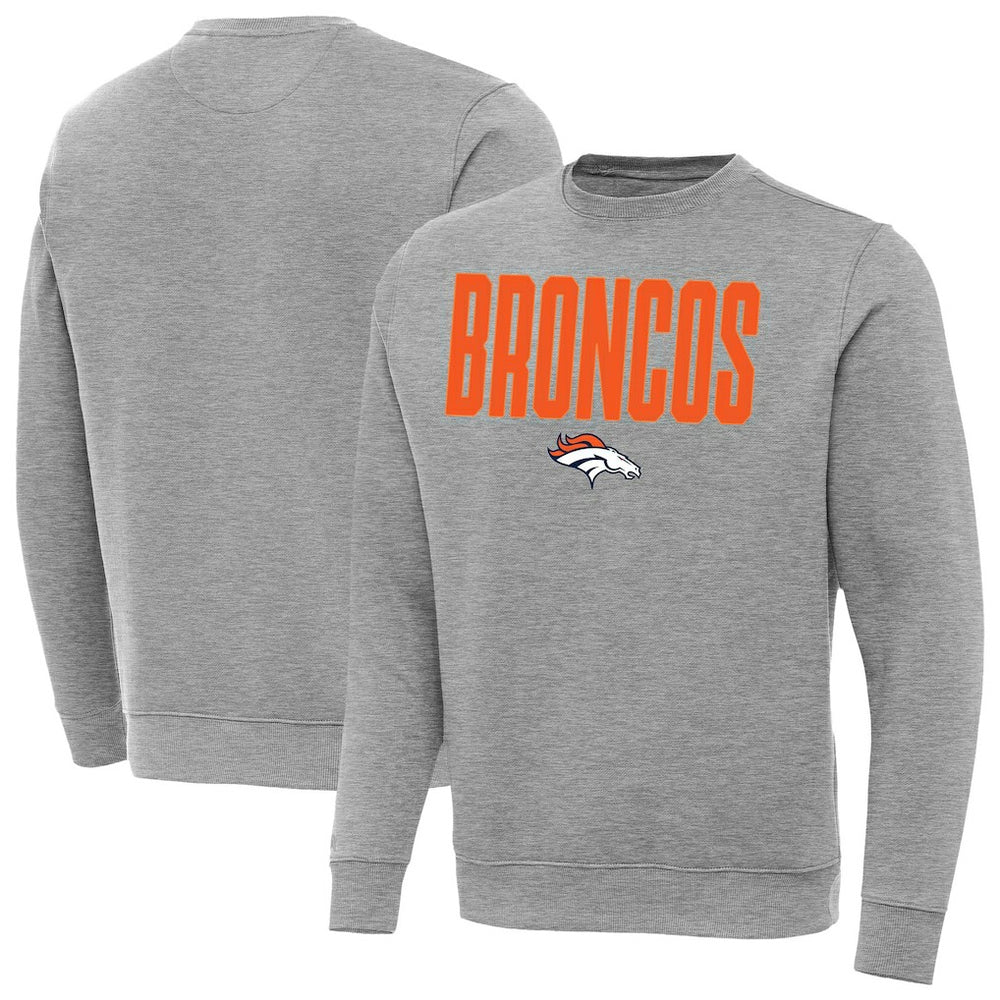 Denver Broncos Antigua Victory Sweatshirt - Heather Gray discount