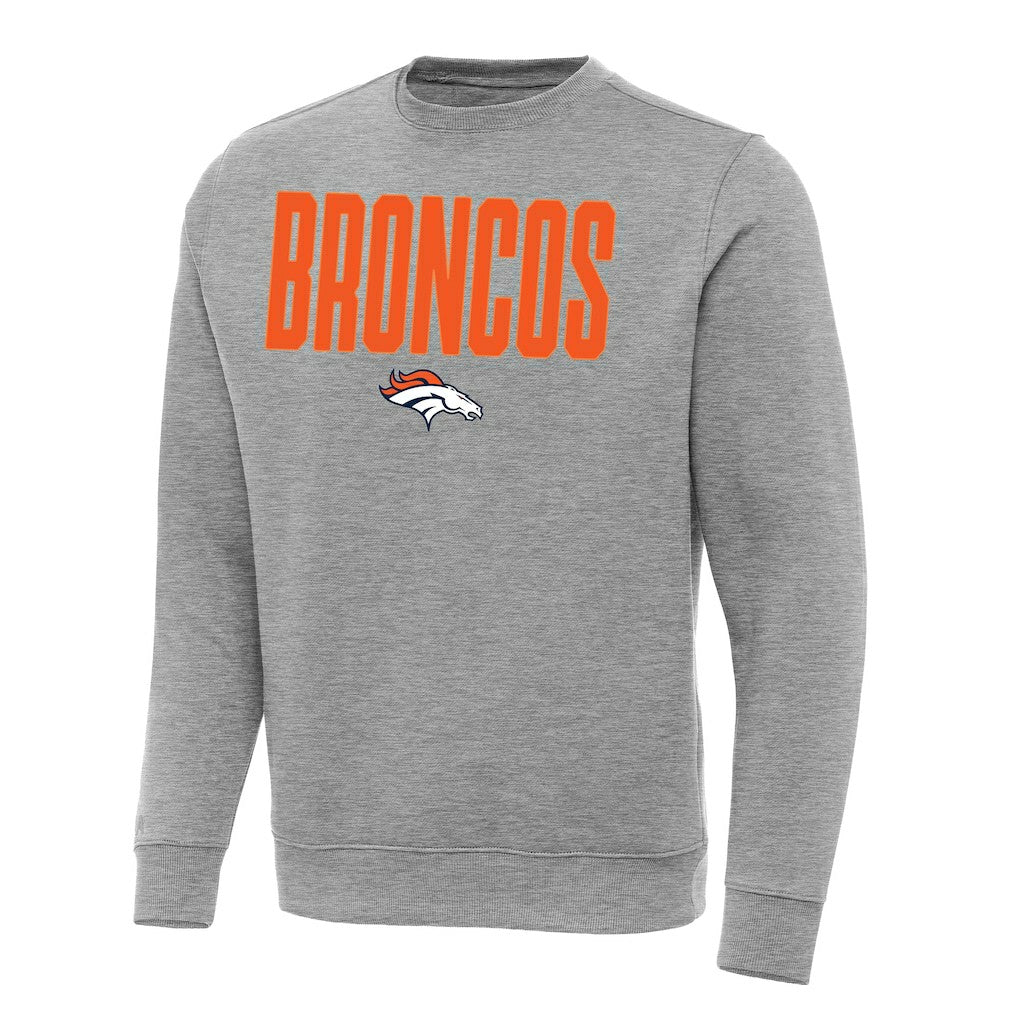 Denver Broncos Antigua Victory Sweatshirt - Heather Gray discount