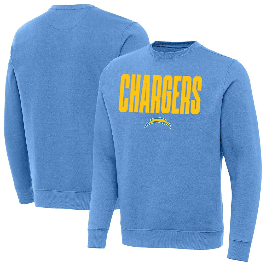 Los Angeles Chargers Antigua Victory Sweatshirt - Powder Blue on sale