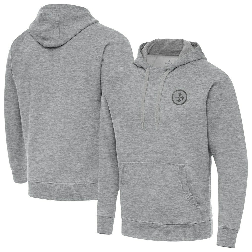 Pittsburgh Steelers Antigua Victory Hoodie - Heather Gray for sale