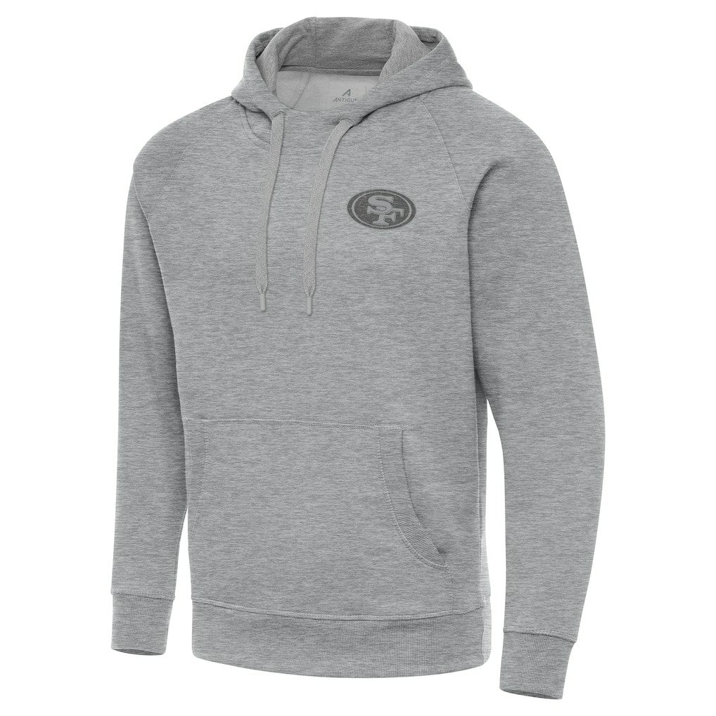 San Francisco 49ers Antigua Victory Hoodie - Heather Gray discount