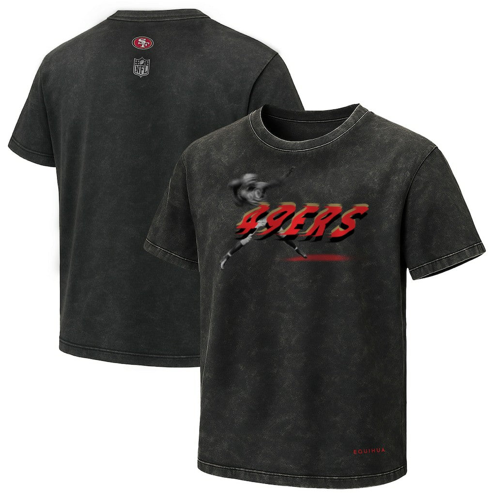 San Francisco 49ers EQUIHUA Retro T-Shirt - Black online