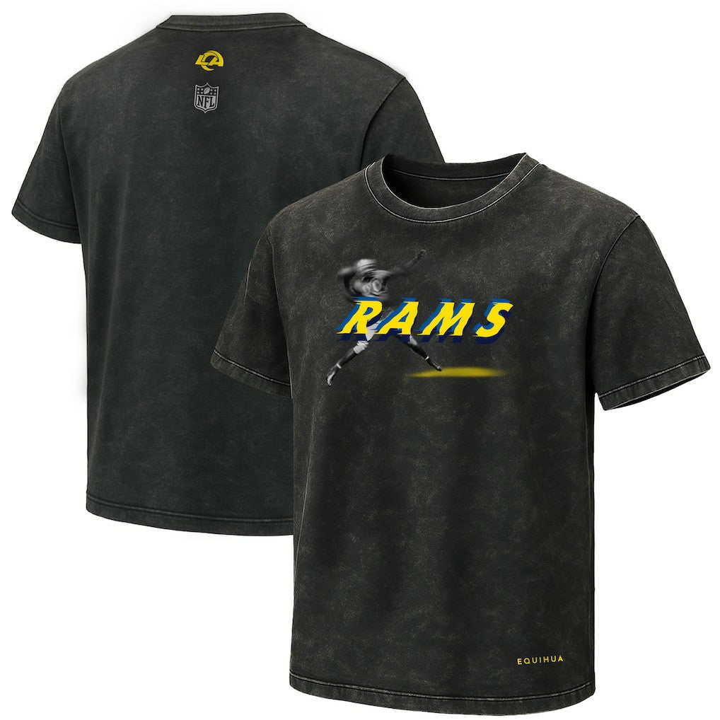 Los Angeles Rams EQUIHUA Retro T-Shirt - Black sale