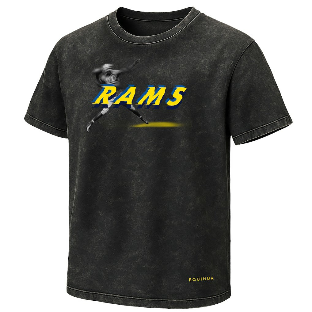 Los Angeles Rams EQUIHUA Retro T-Shirt - Black sale