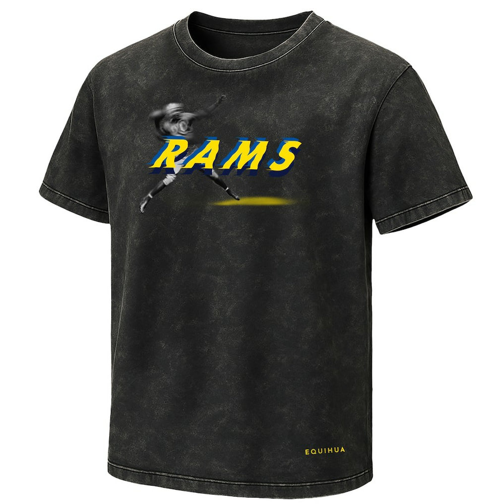 Los Angeles Rams EQUIHUA Retro T-Shirt - Black sale