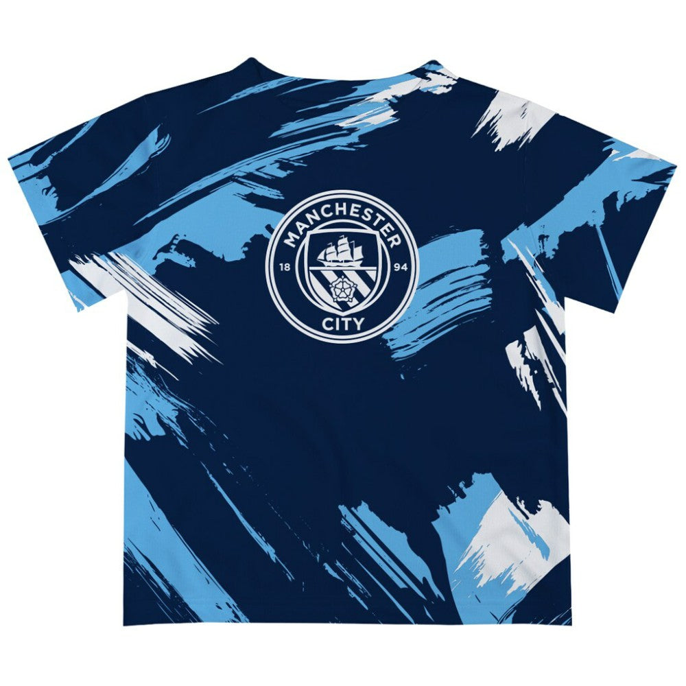 Manchester City Vive La Fete Infant Paint Brush T-Shirt Discount - Navy