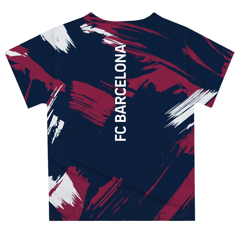 Barcelona Vive La Fete Infant Paint Brush T-Shirt on sale - Navy