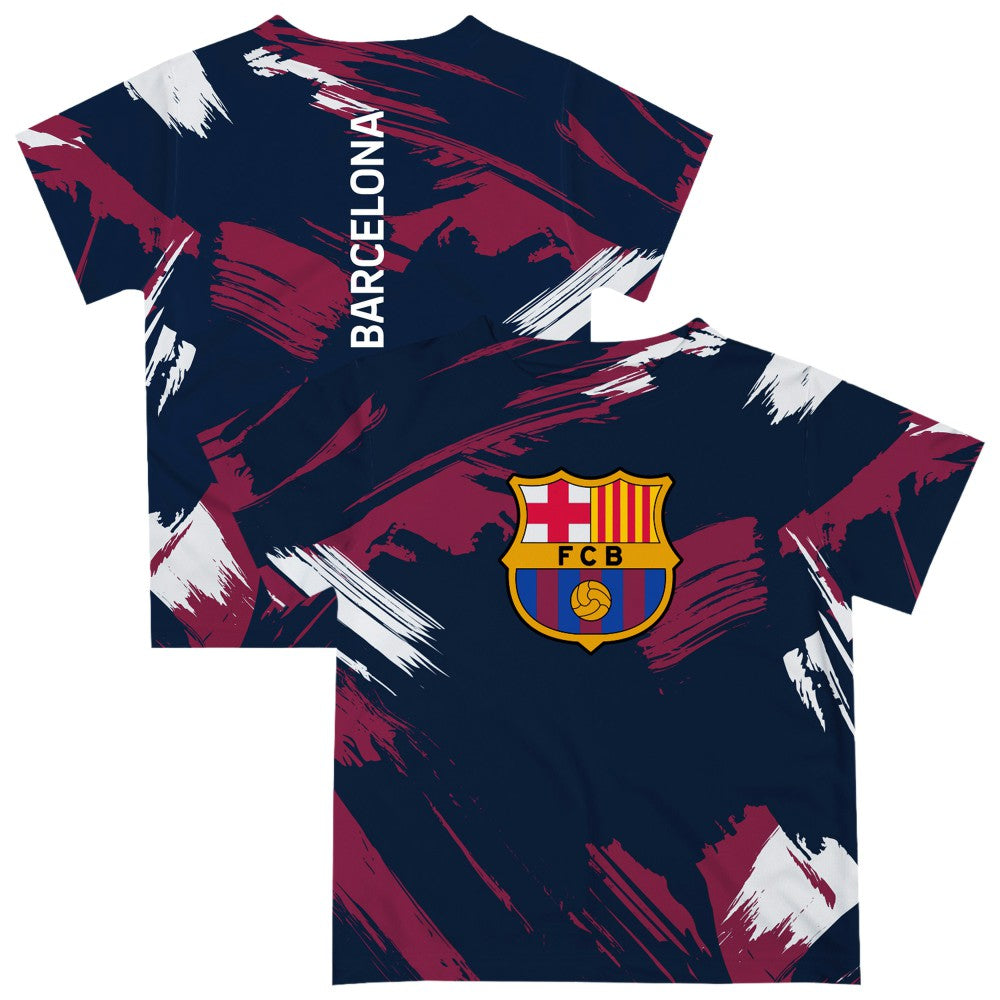 Barcelona Vive La Fete Toddler Paint Brush T-Shirt on sale - Navy