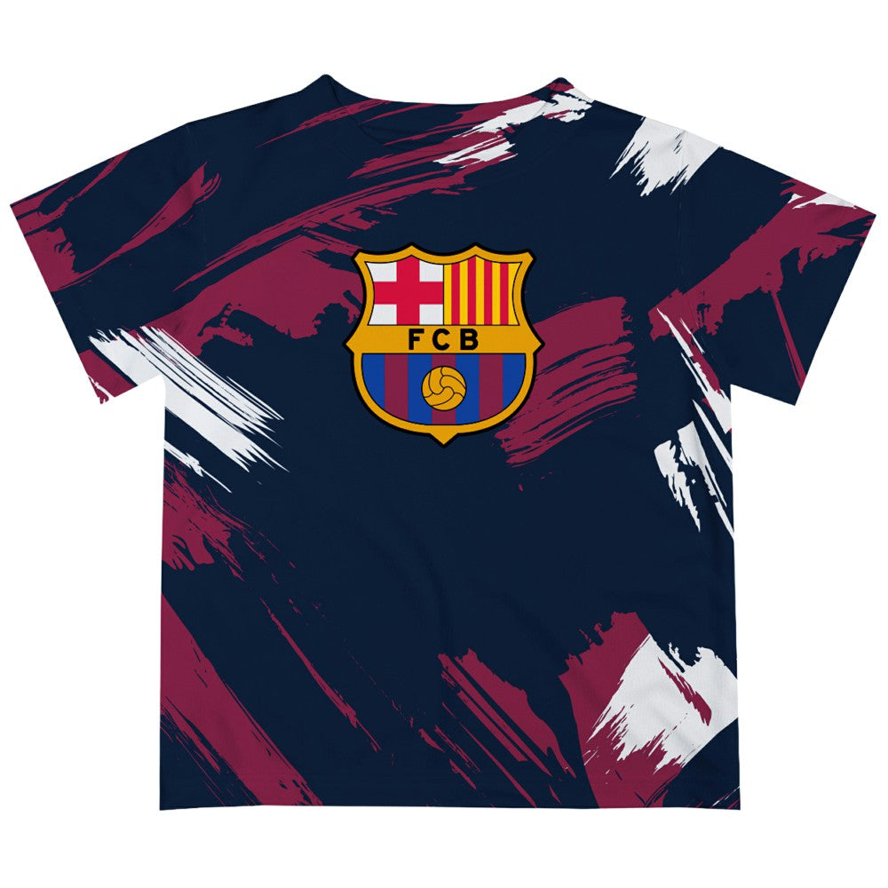 Barcelona Vive La Fete Toddler Paint Brush T-Shirt on sale - Navy