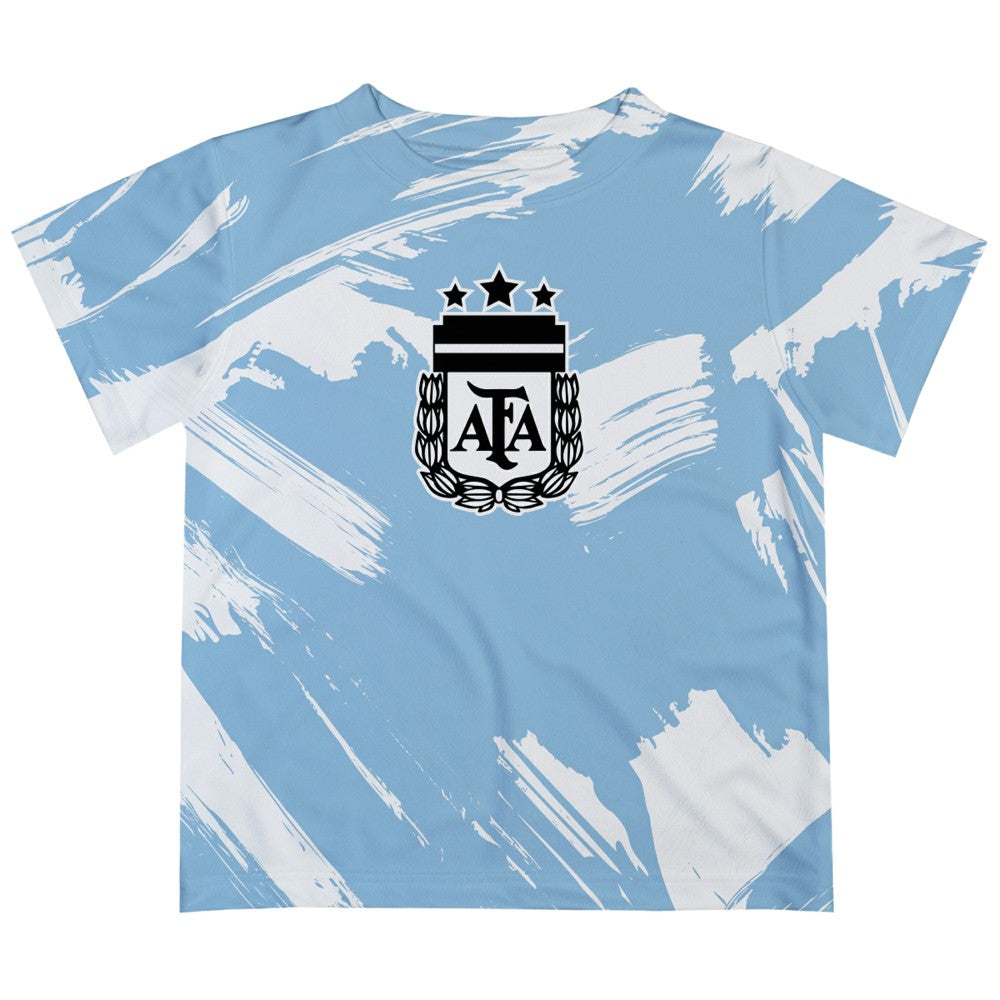 Argentina National Team Vive La Fete Youth Paint Brush T-Shirt - Light Blue online
